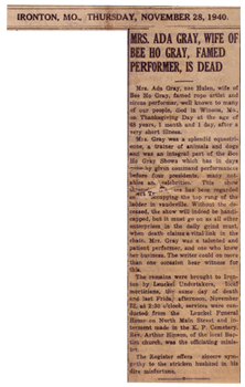 Obituary of Ada Summerville