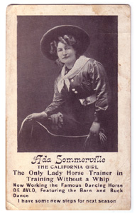 Ada Sommerville - Famous Horse Trainer, Wild West star and actress