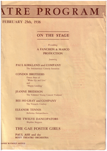 Roxy Theatre Program Internal Page